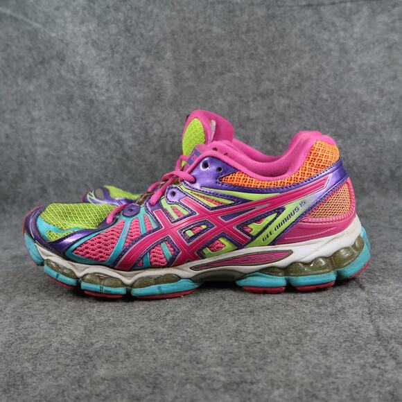 Asics Shoes Womens 11 Athletic Trainers Gel Nimbus 15 Running Sneakers Pink - Picture 8 of 16